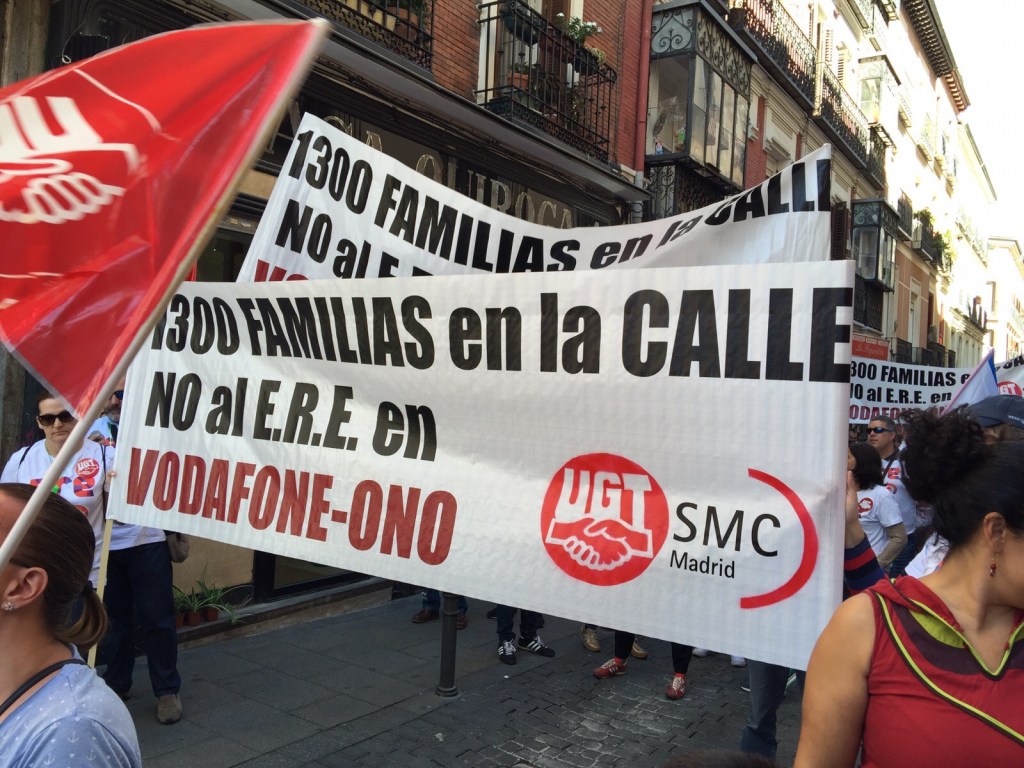 No al ERE de Vodafone, No a 1300 familias sin trabajo.