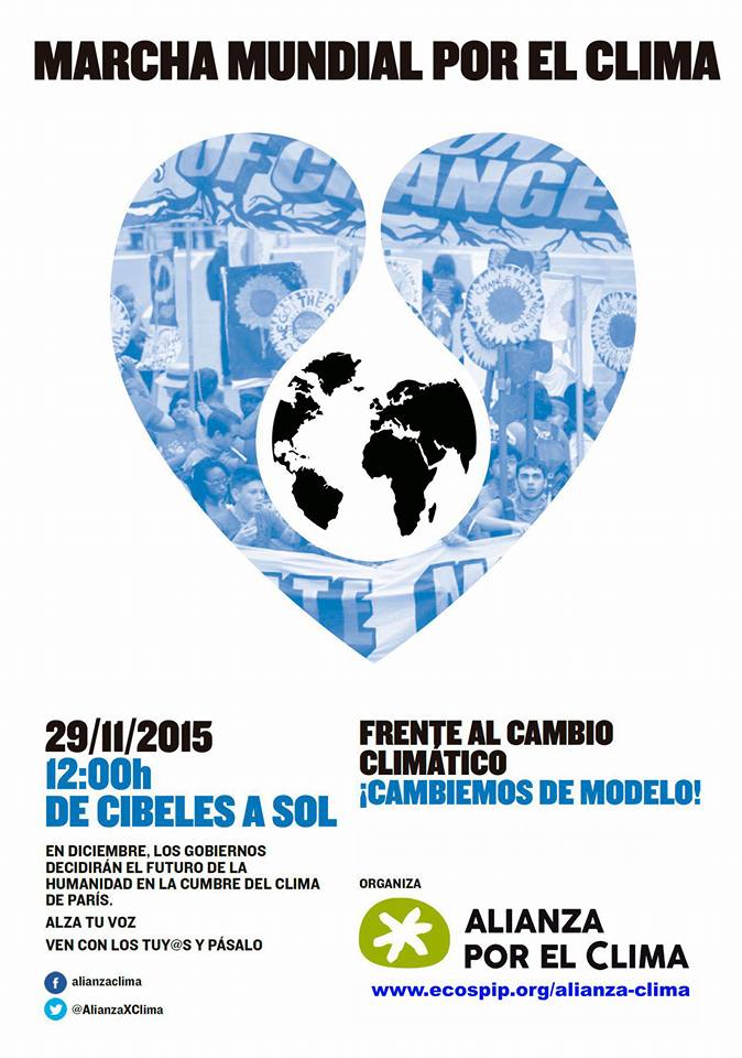 29 de noviembre a las 12 h. Marcha Mundial por el Clima