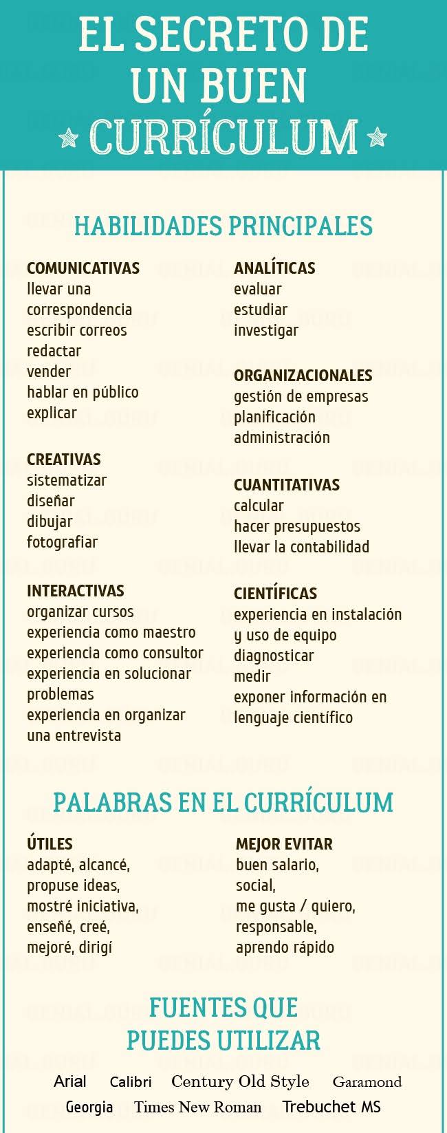 El secreto de un buen currículum