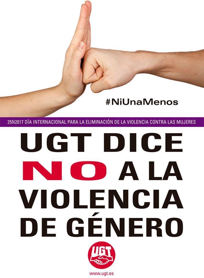 UGT dice NO a la violencia de género #NiUnaMenos