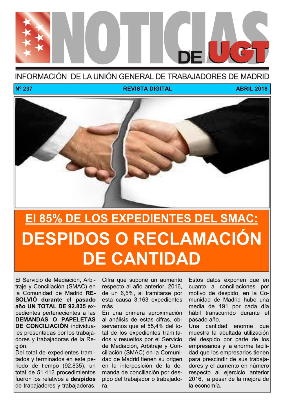 El 85% DE LOS EXPEDIENTES DEL SMAC LO SON POR DESPIDO O RECLAMACIÓN DE CANTIDAD.jpg