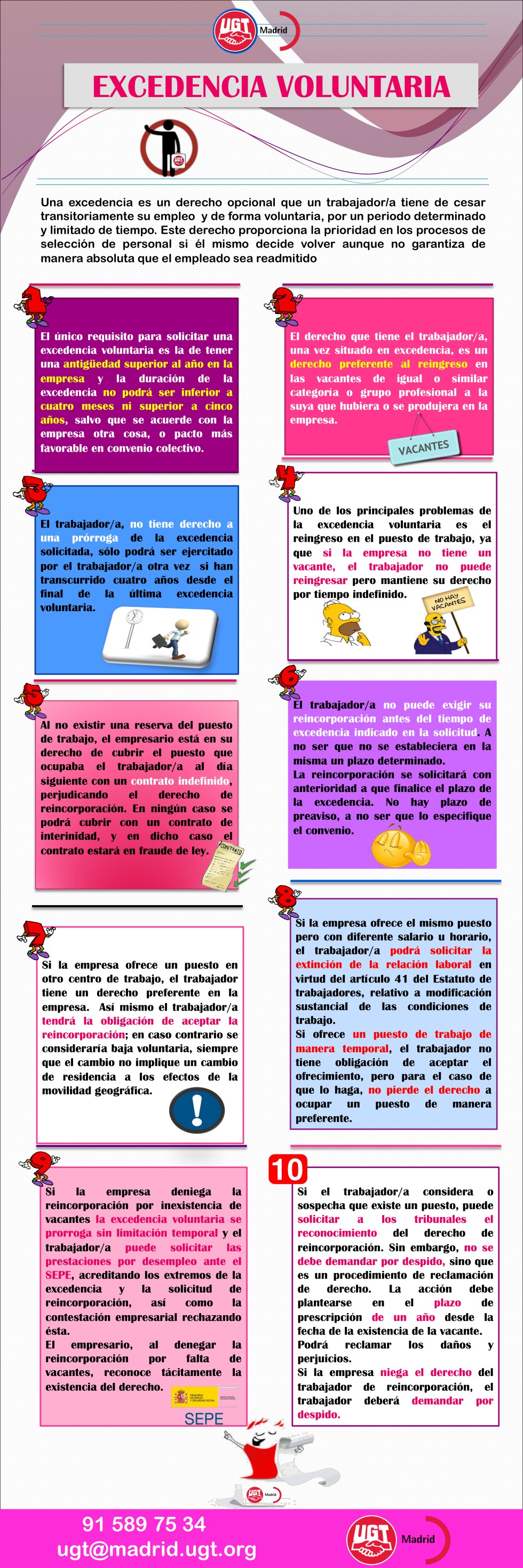 Los 10 puntos que no debes olvidar de una excedencia voluntaria