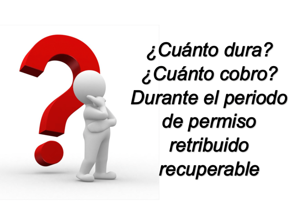 ¿Cuánto dura y cuánto cobraré durante el permiso retribuido recuperable?