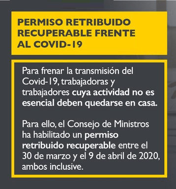 Las claves para entender el permiso retribuido recuperable Covid-19.