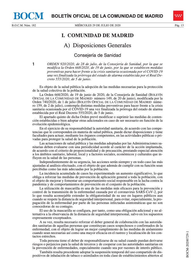 Medidas preventivas para hacer frente a la crisis sanitaria ocasionada por el COVID-19