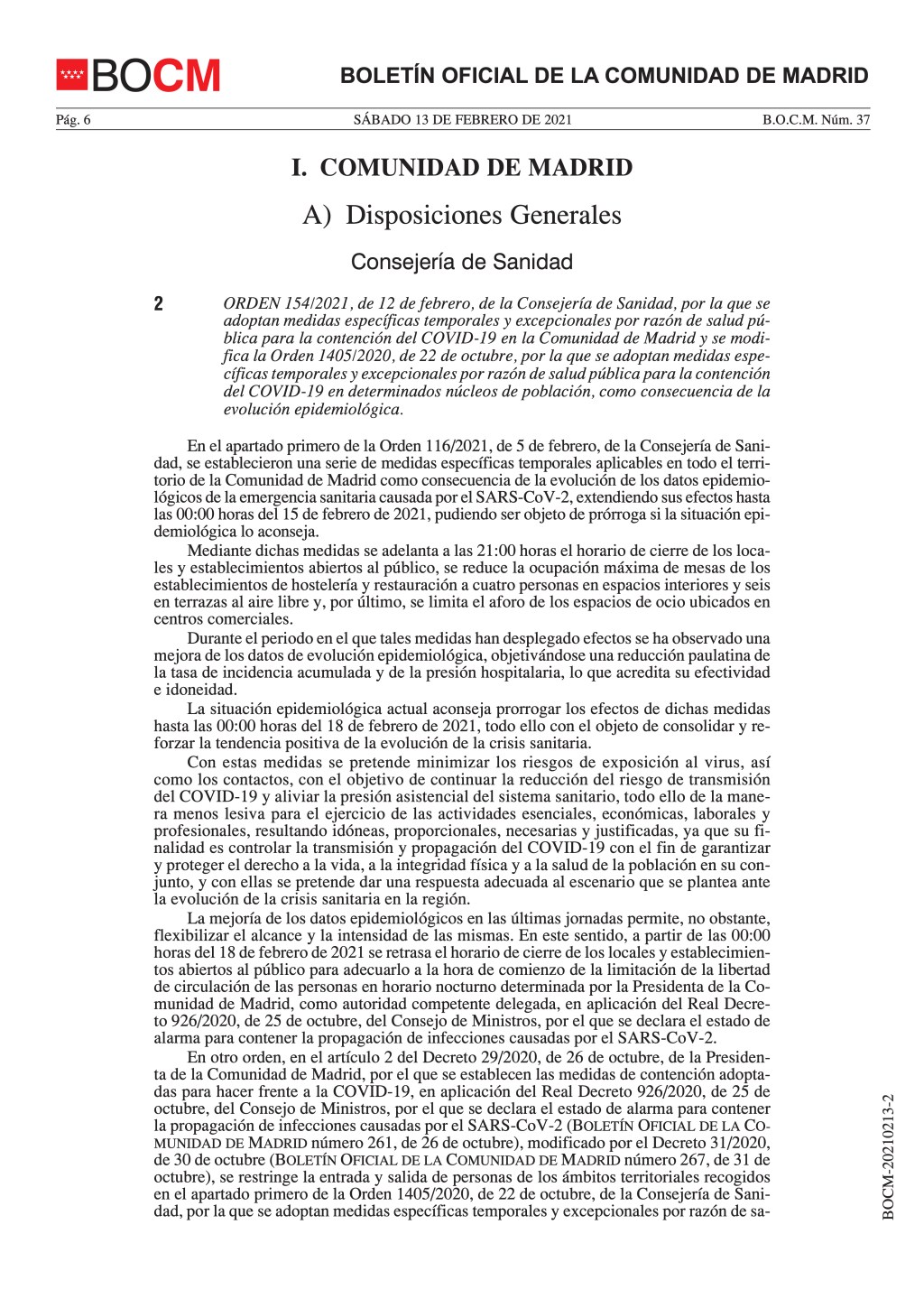 MEDIDAS ESPECÍFICAS TEMPORALES Y EXCEPCIONALES POR RAZÓN DE SALUD PÚBLICA PARA LA CONTENCIÓN DEL COVID-19