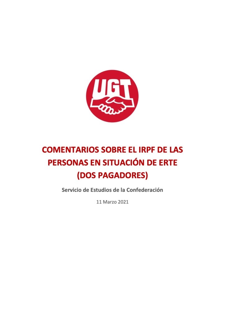 IRPF DE LAS PERSONAS EN SITUACIÓN DE ERTE (DOS PAGADORES)