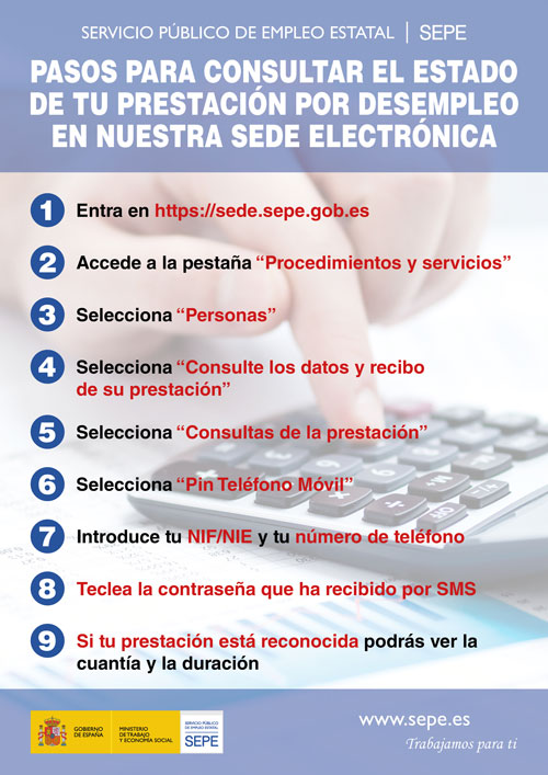 Pasos para consultar El estado de tu prestación por desempleo