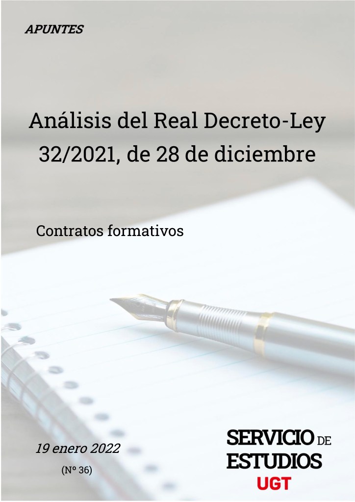 ANÁLISIS DEL REAL DECRETO-LEY 32/2021 "CONTRATOS FORMATIVOS".