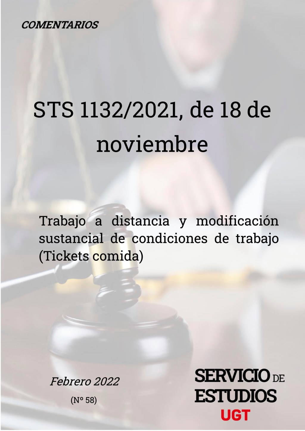 📌 Trabajo a distancia y modificación sustancial de condiciones de trabajo 👉 (Tickets comida).