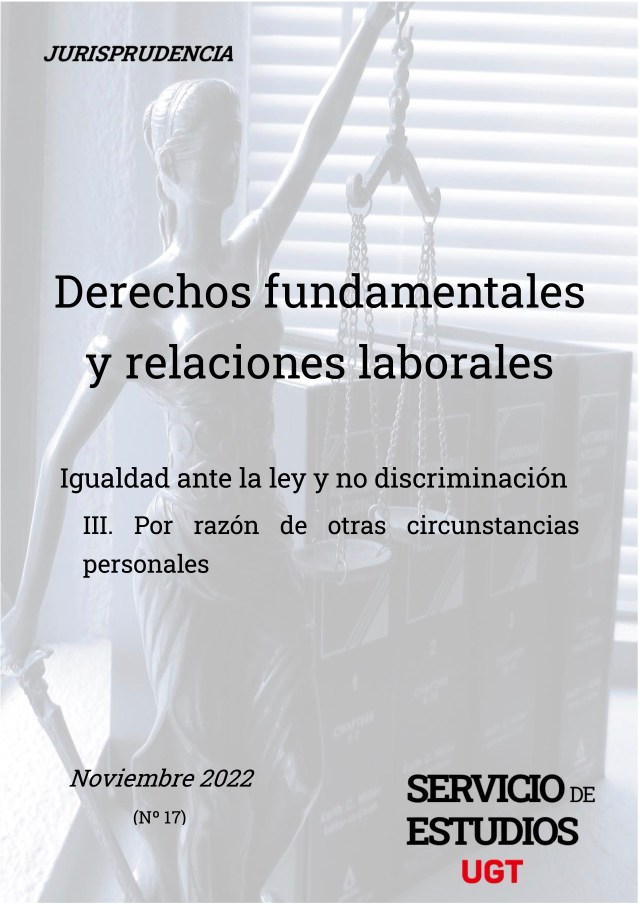 IGUALDAD Y NO DISCRIMINACIÓN POR RAZON DE OTRAS CIRCUNSTANCIAS PERSONALES