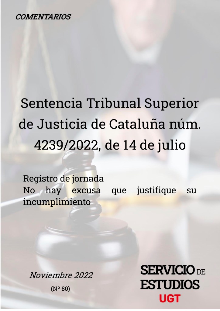 NO CABE EXCUSA PARA SU INCUMPLIMIENTO DEL REGISTRO DE JORNADA