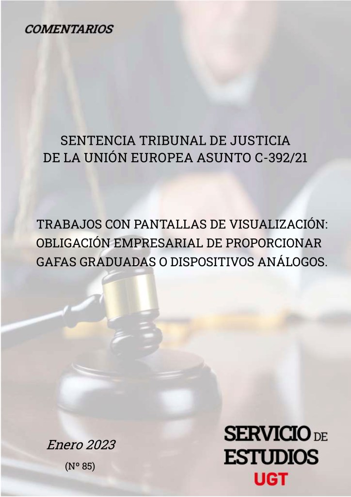Comentario Sentencia STJUE gafas