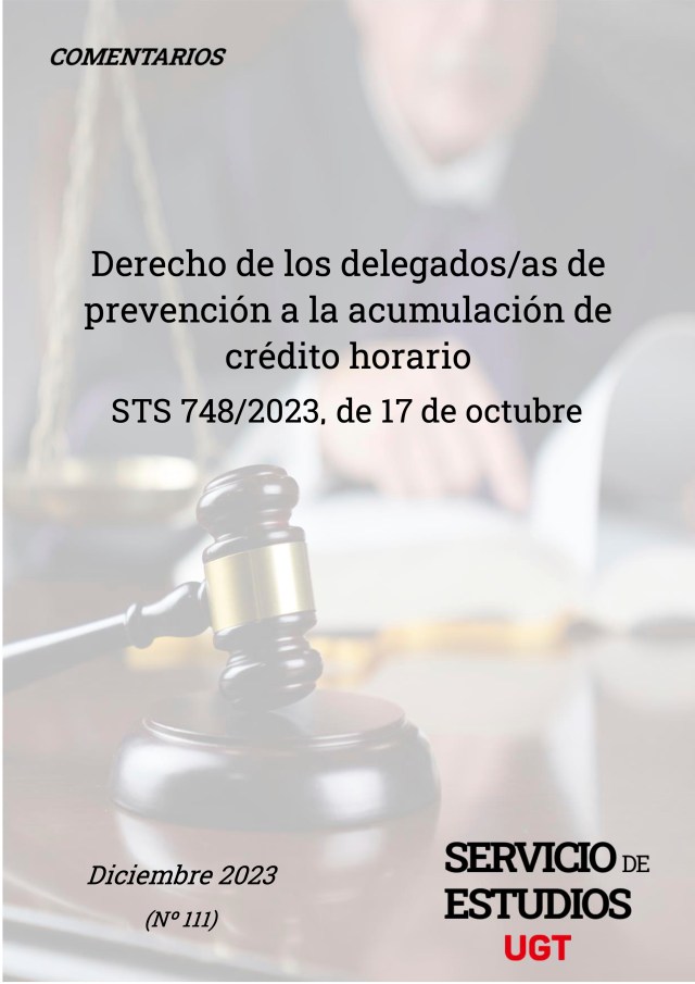 Derecho de los delegados/as de prevención a la acumulación de crédito horario