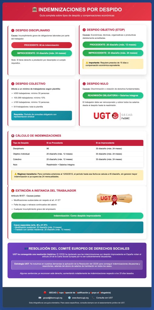 INDEMNIZACIONES POR DESPIDO

Guía completa sobre tipos de despido y compensaciones económicas 