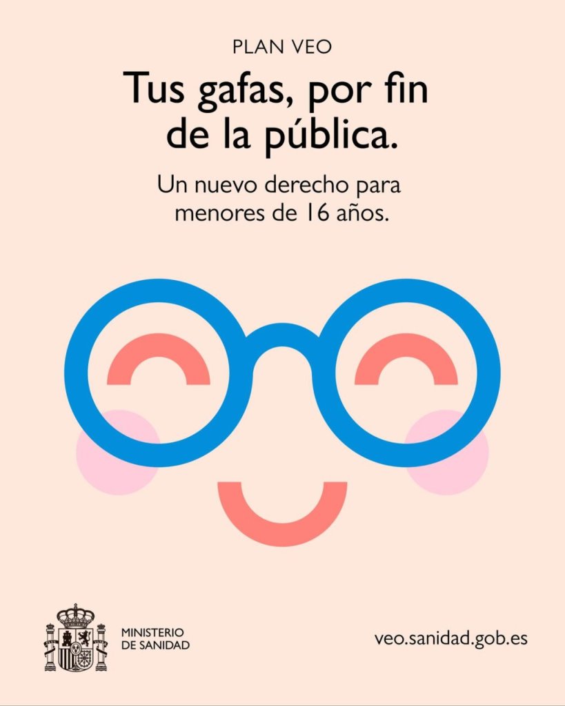Ayuda de 100 € para gafas o lentillas (Plan VEO)
