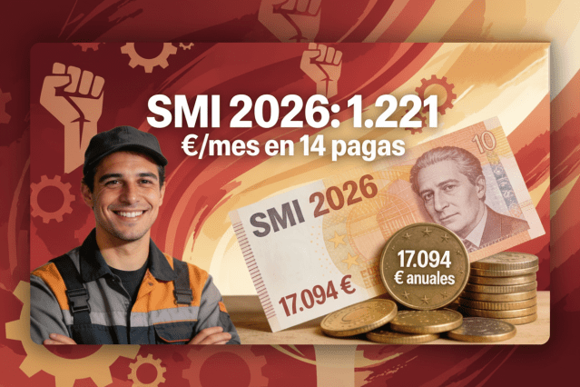 SMI 2026: 1.221 € al mes (14 pagas) y 17.094 € al año — publicado el RD 126/2026