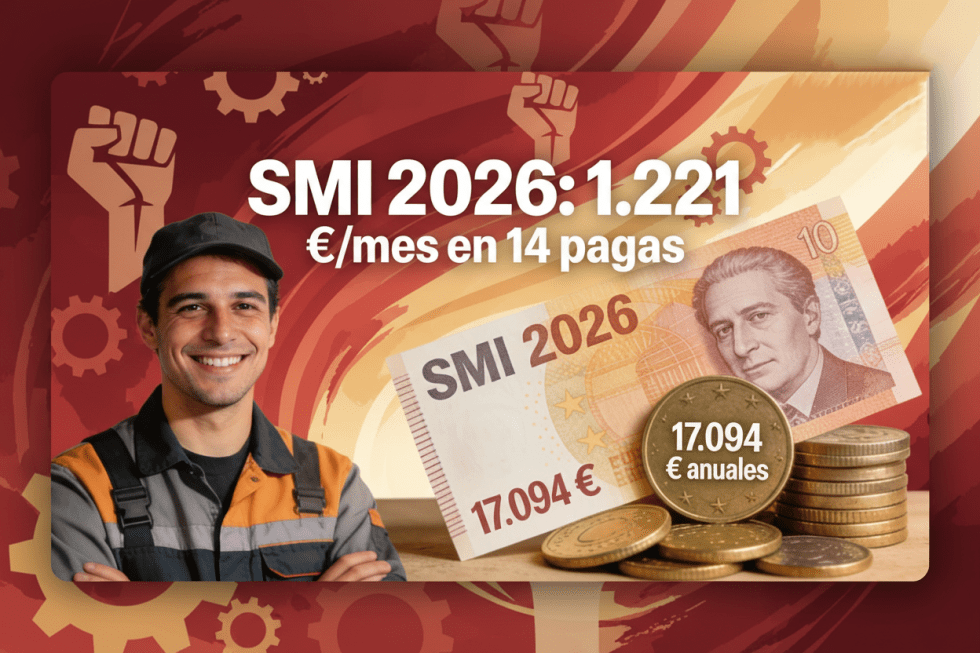SMI 2026: 1.221 € al mes (14 pagas) y 17.094 € al año — publicado el RD 126/2026